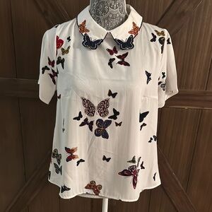 ModCloth Moon butterfly blouse